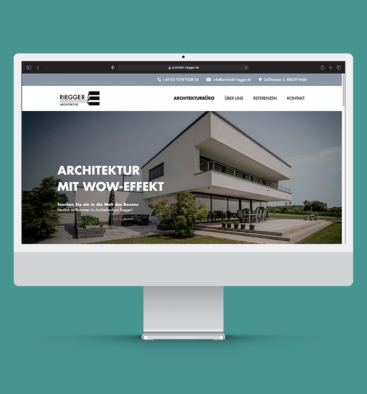 Neue Homepage für Architekt Riegger